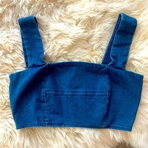 denim crop top